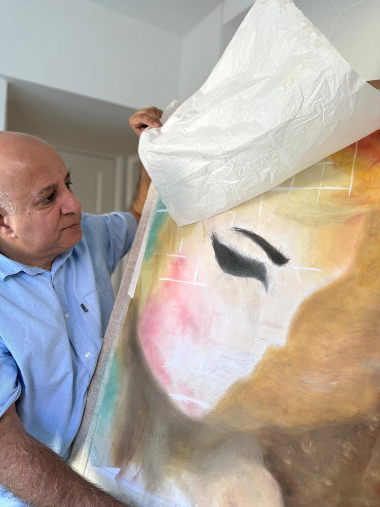 Khalid Rashid in his Birmingham studio