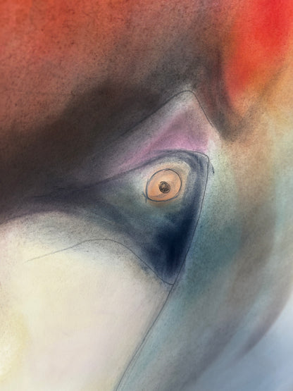 Untarnished Soul - Abstract Pastel Portrait