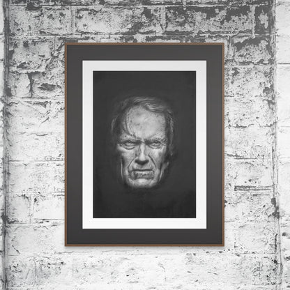 A Man's Gotta Know His Limitations - Clint Eastwood Portrait Print
