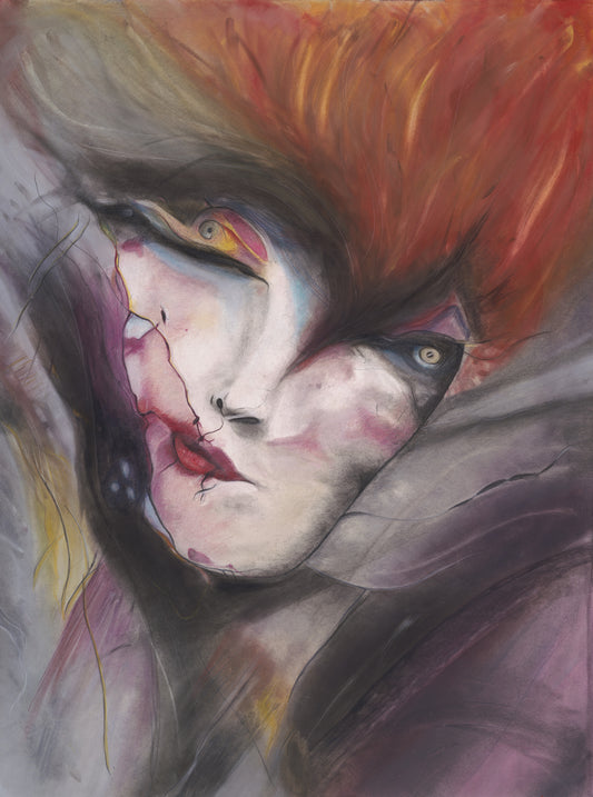 Untarnished Soul - Abstract Pastel Portrait